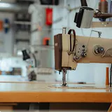 Polsternähmaschine in der Werkstatt